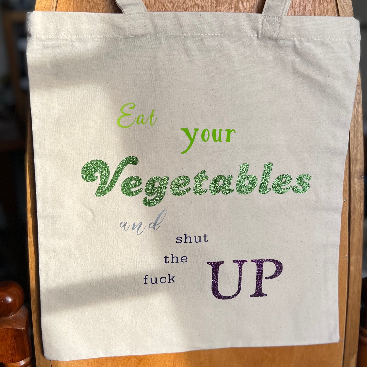 Tote bag Vegetables à paillettes