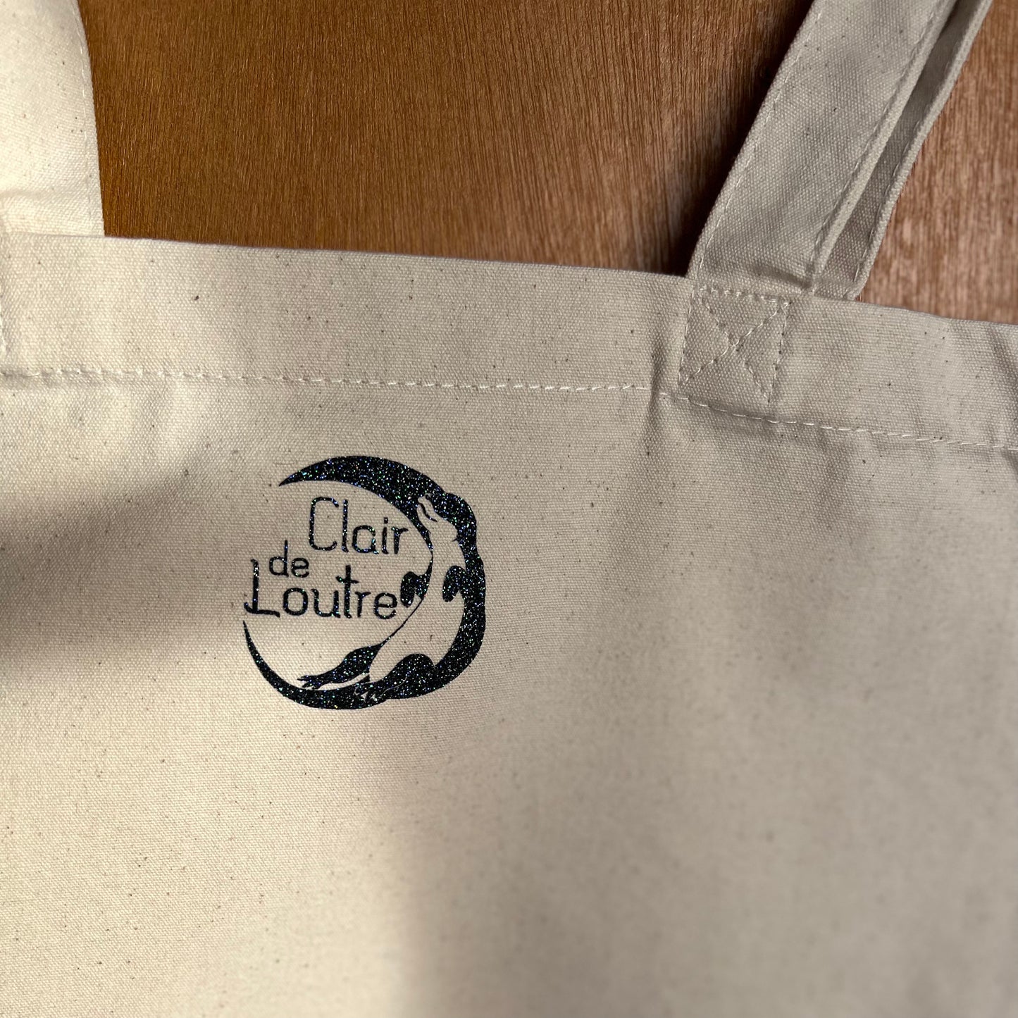 Tote bag Ta valeur détail logo paillettes